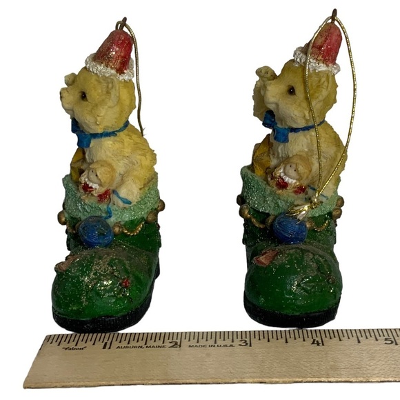 Vintage Cat Puss in Boots Ornaments Christmas Tree Decor Cats in Boots Set of 2 - Picture 10 of 16
